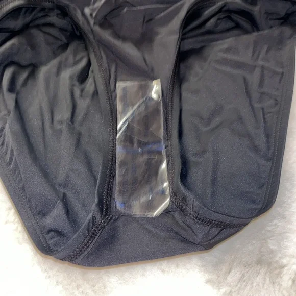 NWT La Blanca Island Goddess Black Off the Shoulder One Piece Swimsuit Size 8 - Picture 9 of 16